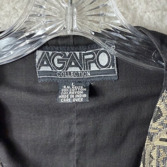 Vintage Agape Collection Tapestry Button Vest Women’s Large Southwestern Boho - Picture 3 of 6